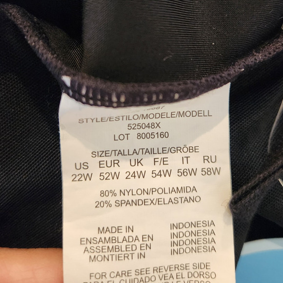 NWT Swim Solutions Bathing Suit Bottom Swim Skirt Thigh Minimizing Black 22 - Picture 8 of 8